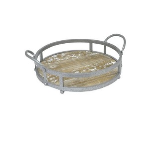 Bandeja de Servir Rectangular de Metal Galvanizado Estilo Rústico, con Asas de Cuerda, para Decoración del Hogar, Directo de Fábrica - Product Image 6