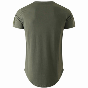 Custom T <b>Shirt</b> Streetwear T <b>Shirt</b> Longline T <b>Shirt</b> with Side Zipper <b>100</b>% Cotton <b>Polyester</b> T <b>Shirt</b> Crew Neck Tee Manufacturer - Product Image 2