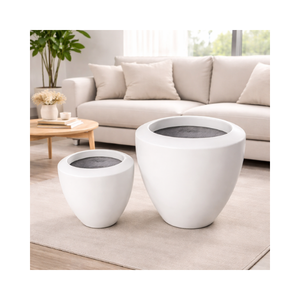 Modern Design Fiberglass Planter Lightweight Durable <b>Best</b> Price Garden Flower Pot OEM ODM Factory - Product Image 1
