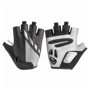 Gants de cyclisme unisexes mi-doigts respirants avec fermeture auto-agrippante, antidérapants et antichocs pour l'été, la route et le VTT - Product Image 1