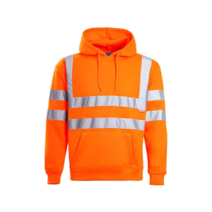เสื้อสเวตเชิ้ตสะท้อนแสงสำหรับงานอุตสาหกรรม คุณภาพสูง สีส้ม ANSI Class 1 ขายส่ง พร้อมรับทำโลโก้ OEM จากโรงงาน - Product Image 3