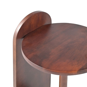 Table d'appoint en bois moderne, table ronde sculpturale, table d'appoint autoportante pour salon, chambre à coucher, décoration intérieure - Product Image 4