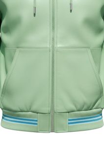 Custom Men's Premium Leather Two-Piece Outfit with Contrast <b>Side</b> Stripes for Urban Fashion and Casual Wear - Product Image 2