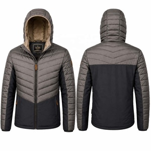 Chaqueta Acolchada con Capucha para Hombre, Cortavientos, con Cierre de Cremallera, para Uso en Exteriores en Invierno - Product Image 1