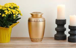 Elegant Brass & Copper Urns India Memorial Keepsakes - Product Image 4