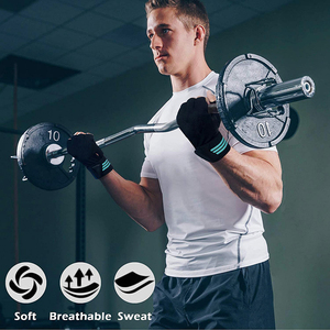 Full Palm Protection Weight Lifting Gym Gloves Men And Women Half Finger Bodybuilding Fitness Gloves With Adjustable Wrist Strap - Product Image 4
