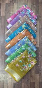 Tela de Lino con Estampado Floral, de Secado Rápido y Ligera, para Prendas de Mujer y Niña, Vestidos, Saris Tradicionales, Artículos de Boutique en Stock - Product Image 6