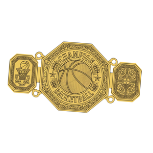 Cinturón de Campeón de Baloncesto con Emblema Dorado, Diseño Personalizable de Primera Calidad para Eventos de Baloncesto y Coleccionistas - Product Image 2