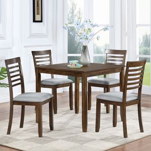 <b>Small</b> Space 4-Person Dining <b>Table</b> Wooden Square <b>Kitchen</b> <b>Table</b> in Walnut ONLY the <b>TABLE</b> - Product Image 2
