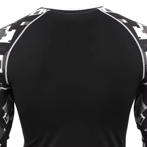 Long Sleeve <b>Custom</b> Rashguard for Men <b>Compression</b> Fit Gym Training Top BJJ MMA Style OEM Quick Dry Pakistan Manufacturer - Product Image 4
