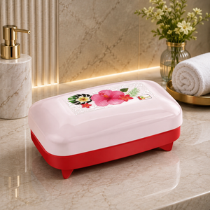 <b>Plastic</b> Soap Dish With Lid Waterproof Modern Bath Accessory - Product Image 1