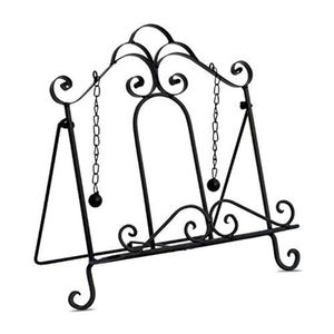 Support de livre de recettes en fer forgé artisanal pour comptoir de cuisine domestique, support de menu pour hôtels et restaurants - Product Image 3