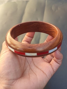 กำไลไม้ฝังลายไม้สุดหรูช่างฝีมือทำด้วยมือเครื่องประดับแฟชั่น - Product Image 3