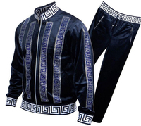 Ensemble de survêtement unisexe en velours noir uni à manches longues, respirant, doublure polaire écologique, imprimé léopard, fermeture éclair intégrale, à capuche
