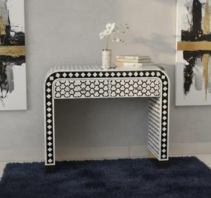 Cajón con Incrustaciones de Hueso de ILAHI, Diseño Moderno con Detalles de Ágata, Mueble Portátil para el Hogar - Product Image 5