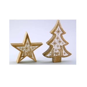 Adorno navideño de madera premium, decoración colgante hecha a mano de lujo para árbol de Navidad, decoración navideña para el hogar. - Product Image 6