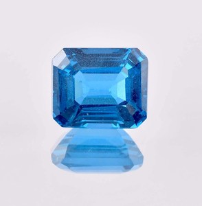 Tourmaline bleue naturelle de couleur bleu bleuet, taille radiant, taille maîtresse, certifiée GIA, pierre précieuse en vrac pour la fabrication de bagues et de bijoux - Product Image 1