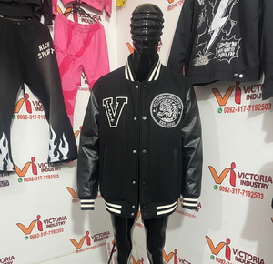 Chaqueta Varsity Vintage para Hombre y Mujer, Estilo Urbano, con Bordado de Letras y Parches, Bomber Oversize, Hip Hop, Chaqueta Universitaria con Cuello Alto - Product Image 1