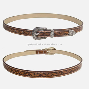 เข็มขัดหนังวัวแท้สไตล์คลาสสิกแบบยูนิเซ็กซ์  งานฝีมือประณีต  แบบตะวันตก  ปรับความยาวได้  พร้อมลายสลัก  เข็มขัดแฟชั่น - Product Image 4