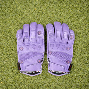 Gants de moto pour homme en cuir véritable premium, respirants, perforés, avec protection des phalanges, pour touring et moto de rue. - Product Image 1