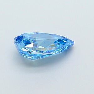 Diamant de laboratoire en forme de poire de 1,5 carat, couleur bleu vif fantaisie, clarté VS1, polissage excellent, pierre précieuse de luxe premium, pierre brute - Product Image 2