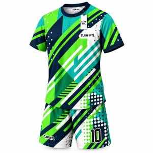 CLAW INTL Maillot de football sublimé 100% polyester à séchage rapide, écologique, antibactérien, pour homme, manches longues, impression du nom de l'équipe - Product Image 5