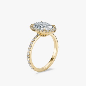 แหวนแต่งงานเพชรทรงโอวัล 4 กะรัต เพชรเลี้ยงในห้องปฏิบัติการ ทองคำแท้ 14K แหวนหมั้นแบบฝังเพชร แหวนหมั้นสั่งทำพิเศษ ขายส่งและจำหน่ายแหวน - Product Image 2