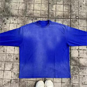 Camiseta Vintage Lavada con Efecto Desgastado, Oversize, Estilo Urbano, Personalizable con Logotipo, Unisex, Algodón, OEM, ODM, Marca Privada, Venta al Por Mayor - Product Image 1