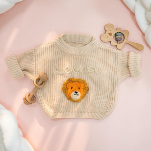 Pull tricoté écologique pour bébés et tout-petits, hiver, unisexe, Vietnam CRAZIGOODS, 100% coton, ODM OEM, col ras du cou, tricotage simple, complet - Product Image 6