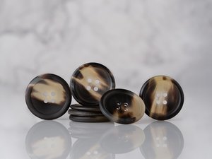 Boutons perlés modernes en corne de buffle véritable, personnalisables, écologiques, polis, vente en gros, pour décoration de mariage, artisanat naturel - Product Image 1