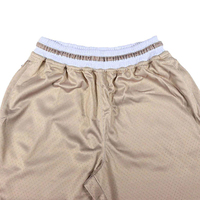 Pantalones Cortos de Malla para Hombre, Fabricación al por Mayor, 100% Algodón, Beige, Cintura Media Elástica, Secado Rápido, Transpirables, Ropa Deportiva Informal para Gimnasio y Running