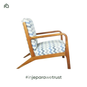 เก้าอี้พักผ่อนไม้สักหุ้มผ้าสำหรับระเบียงโรงแรม โรงงานเฟอร์นิเจอร์ตกแต่งบ้าน ดีไซน์สวยหรู รุ่น Mila - Product Image 5