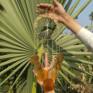 Citrine <b>Tree</b> of Life <b>Crystal</b> Wind Chime for Home Hanging Decor New Year Business Gift Stone Supplier - Product Image 5