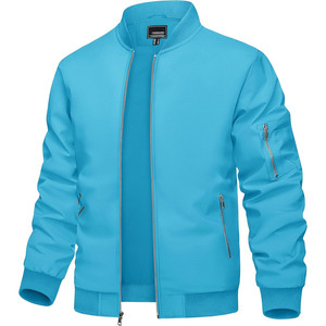 Blouson bomber camouflage noir pour homme, fermeture éclair, col montant, coupe décontractée, coupe-vent, vêtement d'extérieur pour l'automne - Product Image 4