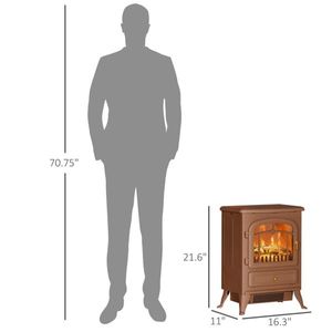 Caminetto Elettrico Moderno con Fiamma LED, Telecomando, Alimentazione USB, in Acciaio e Vetro per Casa, Hotel, Camper, Inserto Autoportante AU/US - Product Image 2