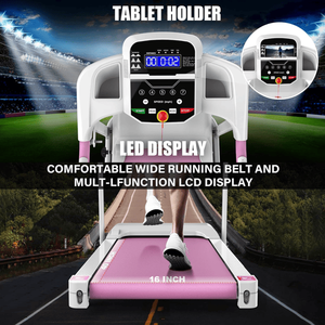 Tapis Roulant Pieghevole Compatto con Motore Brushless Silenzioso da 2.5HP, 3 Livelli di Inclinazione, 7.5 MPH, Ammortizzazione, Design Salvaspazio per 150kg - Product Image 4