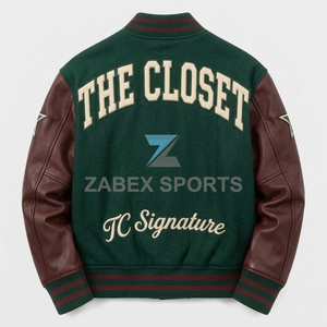 Veste bomber réversible en cuir PU pour homme, style streetwear moderne, Zabex Sports, veste de baseball d'hiver personnalisée pour homme, décontractée, urbaine - Product Image 2