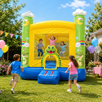 Structure gonflable commerciale en forme de crocodile avec jeu de basket-ball et cible, durable, portable, en PVC de haute qualité, garantie 3 ans