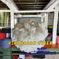 Flocons de PET recyclé 4D HD Blanc Creux Sec Vikohasan Fabricant Fibre Courte Certifié GRS OEKO-TEX ISO9001 Polyester Antistatique