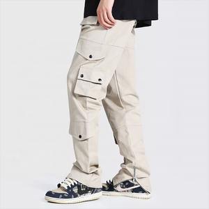 Haute qualité 100% Nylon hommes décontracté utilitaire Cargo pantalon personnalisable broderie plusieurs poches Hip Hop Streetwear travail toile - Product Image 5