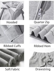 Conjunto Deportivo Personalizado para Hombre, Servicio OEM, Sudadera con Capucha y Pantalones Jogger de Color Sólido, Ropa Deportiva de Felpa, Transpirable, de Secado Rápido, Holgado - Product Image 5