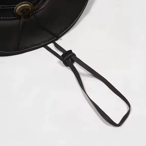 Wholesale Custom Leather Cowboy <b>Hats</b> Image Style for <b>Men</b> and Women High Quality Sports Casual Outdoor Travel Use - Product Image 2