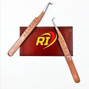 Pince à épiler professionnelle en acier inoxydable haute précision, antistatique, durable, à pointe lisse, pour extensions de cils et manucure, respectueuse de l'environnement - Product Image 1