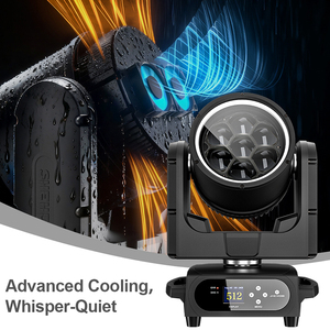 SHEHDS - Foco Móvil Impermeable de 7*40W RGBL con Efecto Wash, Luz LED para Escenario, DMX 24/54CH, Zoom, Luces DJ para Soluciones de Iluminación de Bodas - Product Image 4