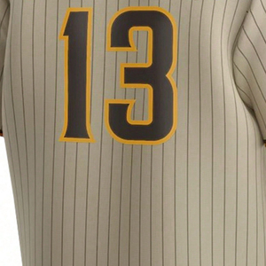 Maillot de baseball à manches courtes personnalisé avec lettres sublimées, faible MOQ, en tissu polyester hautement extensible, entièrement boutonné, pour l'entraînement sportif - Product Image 6