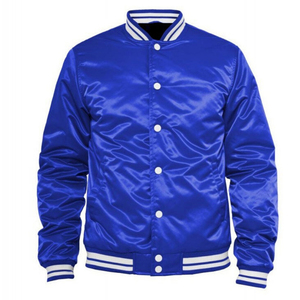 Wholesale Custom Letterman Silk <b>Jackets</b> <b>Men</b> Quality <b>Baseball</b> Satin Varsity <b>Jacket</b> - Product Image 1