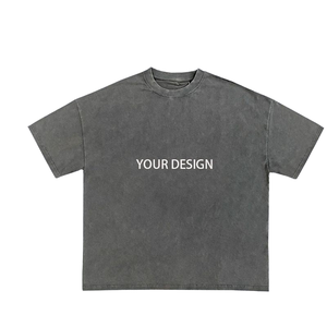 เสื้อยืดวินเทจลายโลโก้แบบสั่งทำพิเศษสำหรับผู้ชาย ผ้าฝ้าย 100% เนื้อหนา ทรงโอเวอร์ไซส์ พิมพ์ลายแบบ DTG/DTF ทรงหลวม - Product Image 1
