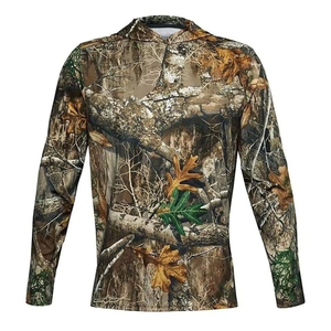 Custom Camo Hunting Base Layer <b>Men's</b> <b>Thermal</b> Long Sleeve 1/4 Zip Hunting Base Layer Outdoor Performance Apparel High Quality - Product Image 3