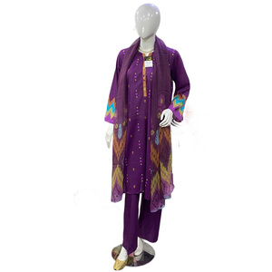 Producto estrella: Salwar Kameez pakistaní para mujer, vestido de 3 piezas estampado, elegante y a la moda para fiestas y festivales. - Product Image 4
