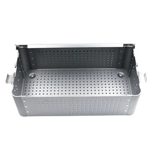 Boîte autoclave en aluminium perforé pour la stérilisation des instruments chirurgicaux avec couvercle, conteneur stérilisé Salaar, certifié CE ISO - Product Image 4